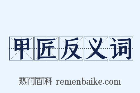 甲匠反义词是什么意思的图片